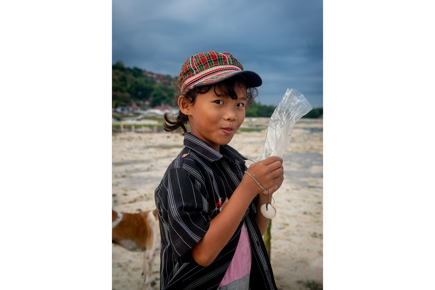 Portrait of a kid in Nusa, Indonesia.
